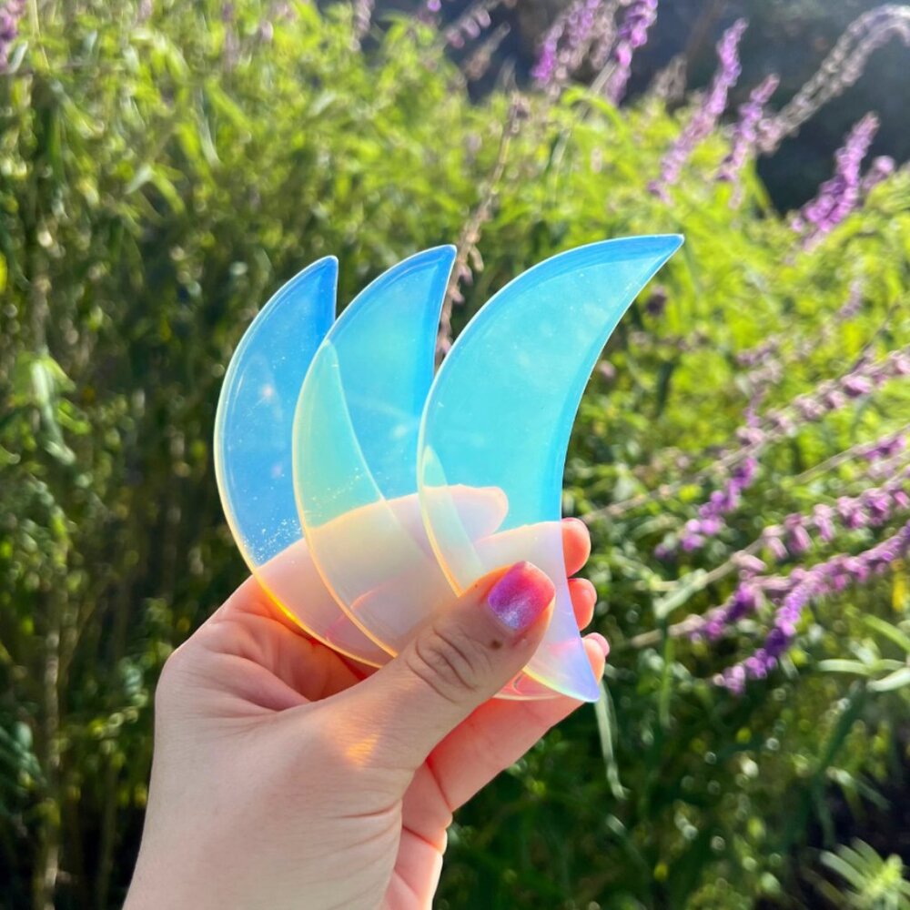 Opalite Crescent Moon Gua Sha